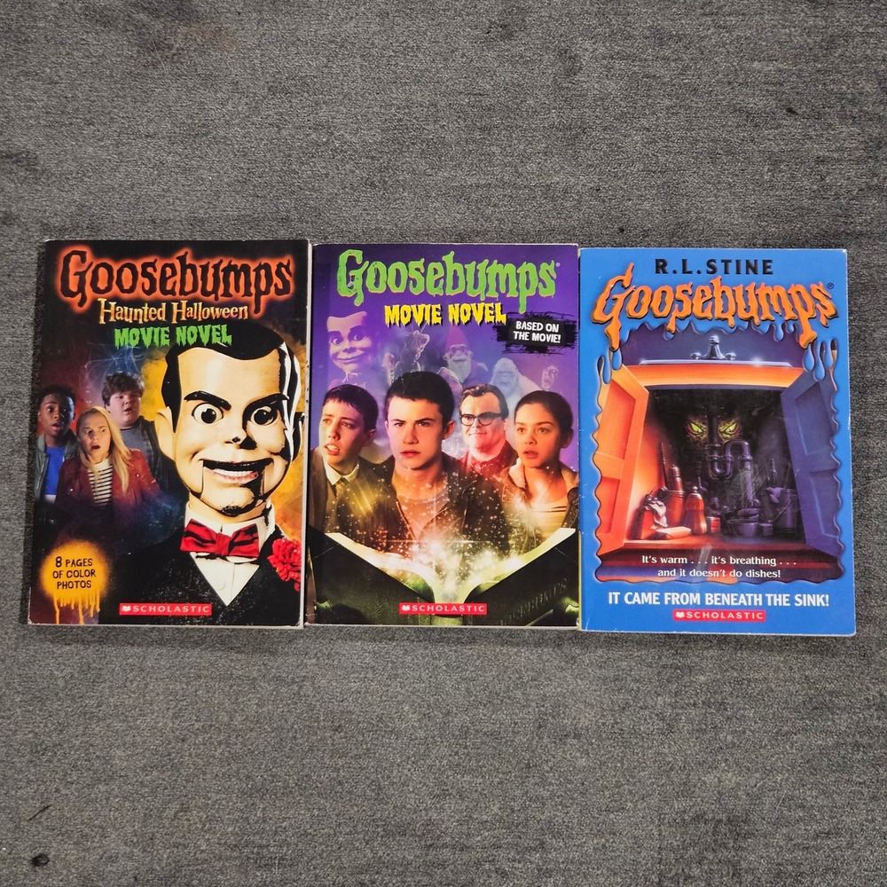 R.L. Stine Goosebumps Movie Novel Books Lot of 3 Haunted Halloween Movieβ Novel